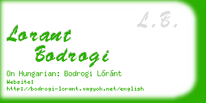 lorant bodrogi business card