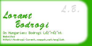 lorant bodrogi business card